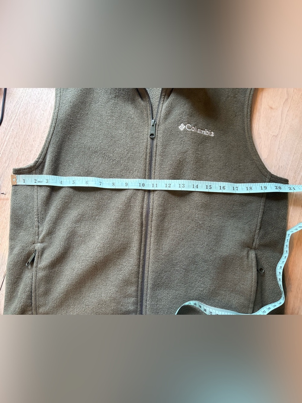 Columbia Fleece Forest Green Zip Up Vest Outdoor - Picture 7 of 7